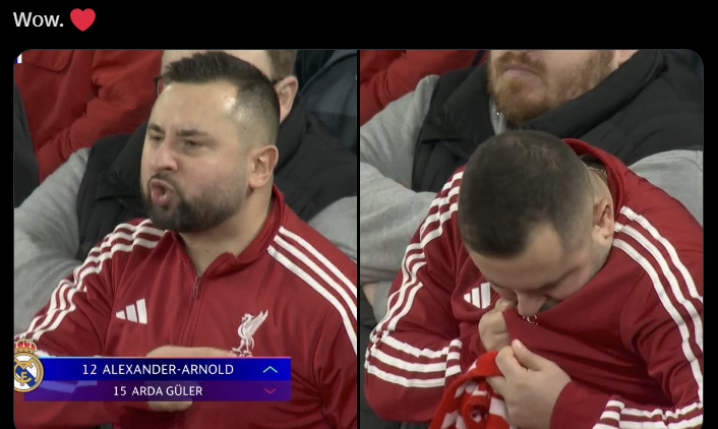 ZACHOWANIE kibice Liverpoolu przy WEJŚCIU NA BOISKO Trenta Alexandra-Arnolda O.o